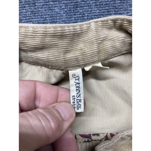 St Johns Bay Corduroy Jacket Women’s Size Medium Tan Long Sleeve Button Up - Picture 2 of 11
